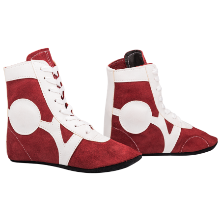 Купить Обувь для самбо RS001/2, замша, красный Rusco в Бронницах 