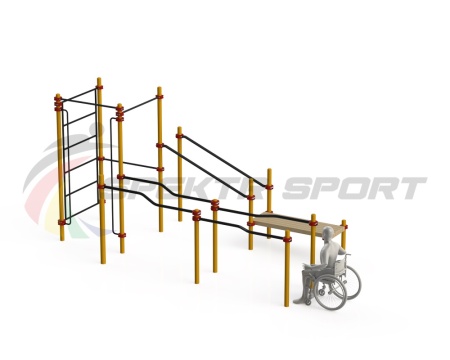 Купить Спортивный комплекс для инвалидов-колясочников WRK-D16_76mm в Бронницах 